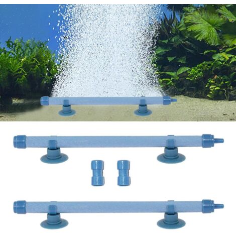 2 Pieces Aquarium Air Stone Tube Aquarium Air Stone Tube Bubble Stone Pump Accessories for Oxygen Pump Diffuser for Aquarium Pumps and Hydroponics 7 Inch Blue