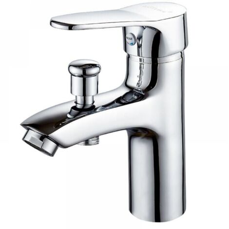 Bathtub Faucet Single Hole Hot and Cold Dual Use Alloy Shower Mixer Tap, Bathroom Shower Faucet (1/5)