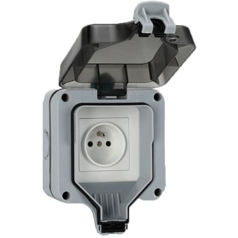 IP66 outdoor splashproof single gang plug-in box rainproof waterproof outdoor socket, one hole