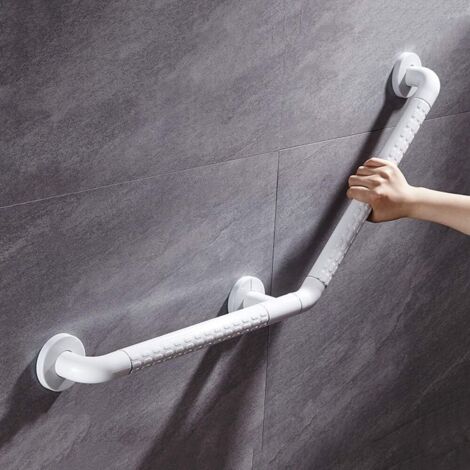 135° Shower Grab Bar for Bathtubs Stainless Steel PVC Handrail for Disabled and Elderly Toilet 40 40cm (1/4)