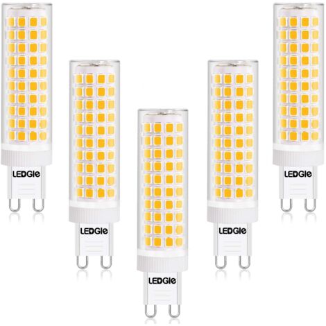 G9 LED Bulbs 12W, Warm White 3000K 124 LED Lamp 1100lm, LED Bulb AC 100-240V Traditional Halogen Bulb 100W 360° Beam Angle Non-Dimmable, Pack of 5 [Energy Class D]