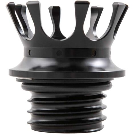 Motorcycle Fuel Tank Cap, Crown Style Oil Filler Cap for Motorcycle XL 1200 883 48 Clockwise Gas Tank Cap (Black) (1/5)
