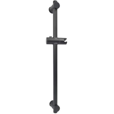 Sliding shower bar black stainless steel shower bar total height 660 mm with mounting bracket adjustable in height and tilt (1/5)
