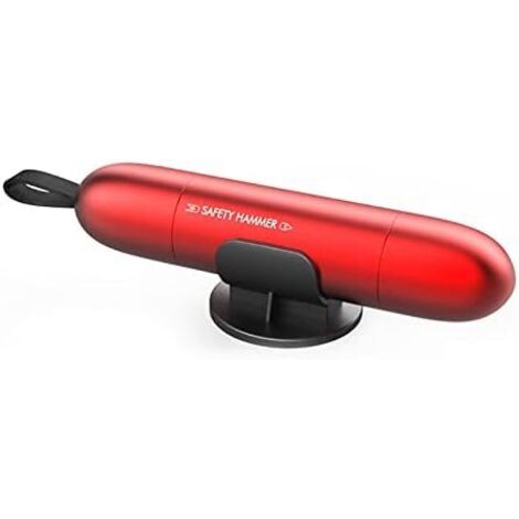 Safety Bus Tool Emergency Car Window Breaker Vehicle Safety Hammer Escape Hammer Tool Self-Rescue Hammer Car Seat Belt Cutter Window Breaker Red (1/5)