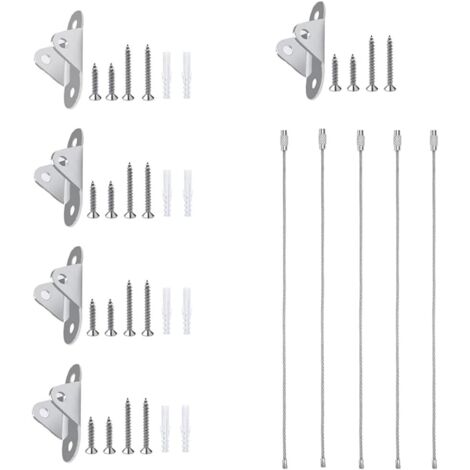 5 Pack Metal Furniture Straps - Wall Anchor - Anti-Tip Safety Straps to Protect Young Children and Pets from Falling Furniture (1/5)
