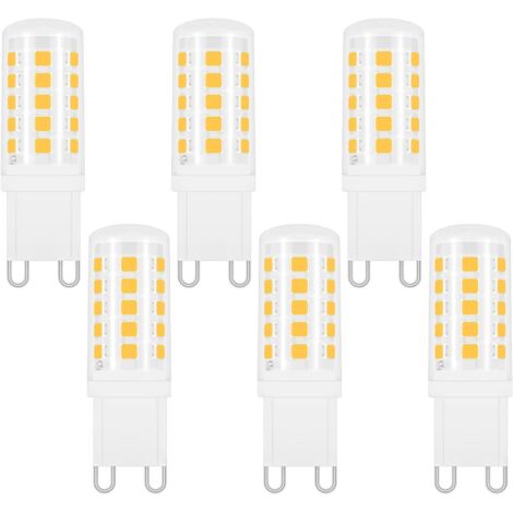 G9 LED 4W Neutral White 4000K, 400LM, Equivalent to Halogen G9 40W 33W, 360 Degree, AC 220-240V, LED Neutral Lamp for Mirror Light, Table Lamp, Non-dimmable, Pack of 6 [Energy Class D]