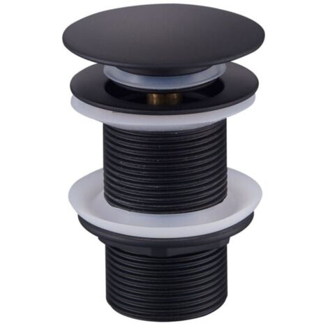 Promotion Pop Up Drain Plug, Pop Up Drain Without Overflow, Universal Pop Up Sink Drain, Sink Drain, Sink Drain Plug, Black Drain Plug for Sink and Basin (1/4)
