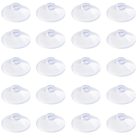 20 Pack Clear Suction Cups 2cm PVC Plastic Suction Cups without Hooks for Home Decor and Organization