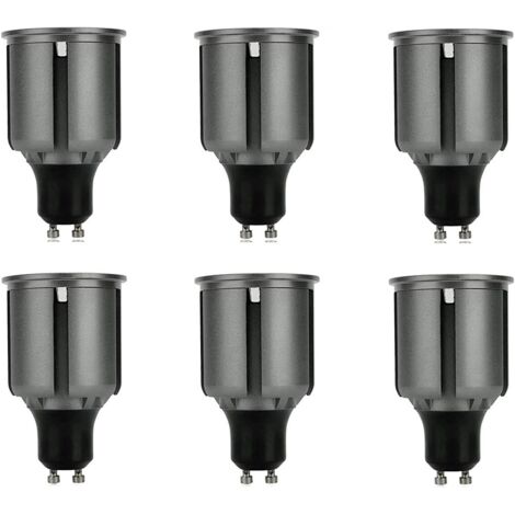 6 Pack GU10 LED Bulbs Long Neck 80mm 9W Energy Saving Equivalent to 80W Halogen Bulbs 720lm 120° Beam Angle (Warm White) [Energy Class A]