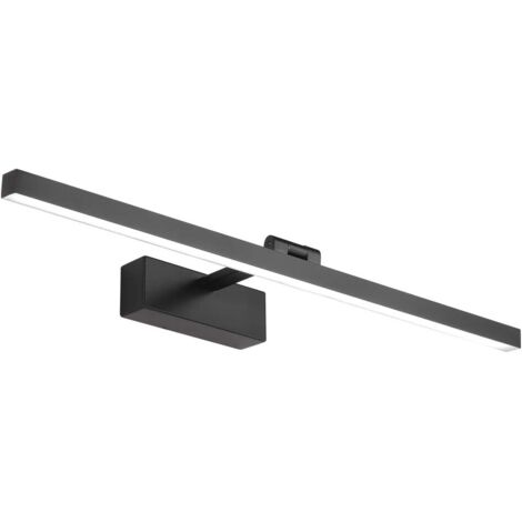 LED Bathroom Mirror Light 60cm, 14W, IP44 Waterproof Wall Lamp 180° Rotatable, Modern Mirror Light, Cool White 6000K, Schwarz (1/5)