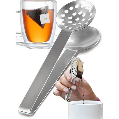 Stainless Steel Tea Tongs - Practical Tea Infuser, Tea Bag Spoon, Multifunctional Kitchen Tongs - Elegant and Durable Design (1/5)