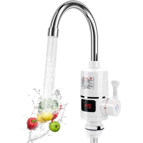 220V 3000W Electric Water Heater for Kitchen, Bathroom, Living Room, Bedroom [Energy Class A] (1/5)
