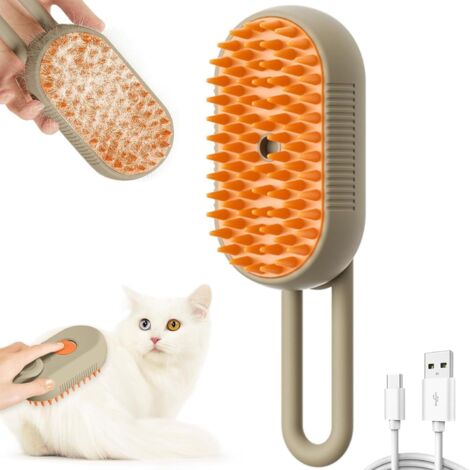 3-in-1 Steam Brush for Dogs and Cats, Multifunctional Grooming Brush with Water Tank, Steam Brush for Cats and Dogs to Detangle Knots and Loose Pet Hair