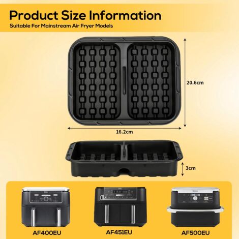 2 Stampi Waffle In Silicone Per Friggitrice Ad Aria - Compatibile