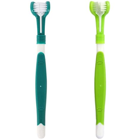 2 x Dog Toothbrushes, Pet Toothbrush for Cleaning and Care of Dog Teeth, for Pet Dogs and Cats Improves Oral Hygiene (1/5)