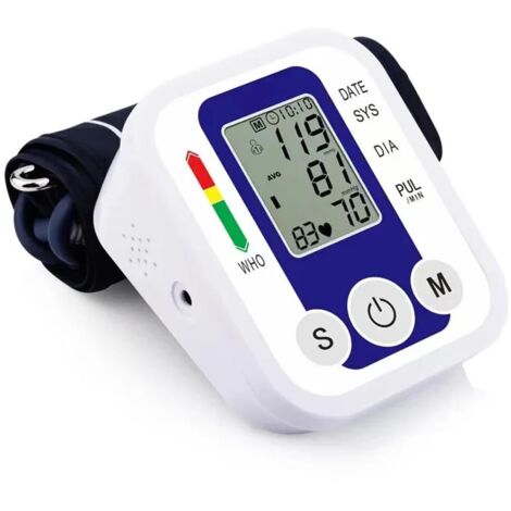 Arm Blood Pressure Monitor, Professional Arm Blood Pressure Monitor with 2 x 120 Memory, Heart Rate Monitor, Electronic Arm Blood Pressure Monitor with Adjustable Cuff 22 cm-32 cm
