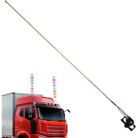 Fouet LED, fouet léger  Lumières d'avertissement de voiture 12 V/24 V  Lumière de danse de frein de 21,6 pouces, lumières d'antenne LED, fouets d'antenne éclairés pour ATV côte à côte