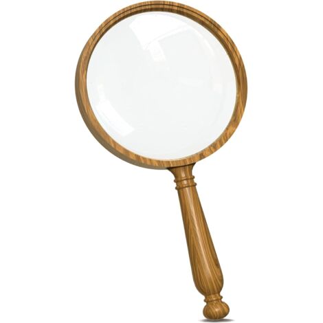 Vintage 10 x 100 mm Magnifying Glass, Magnifying Lens, Children's Magnifier, Antique Unbreakable Reading Magnifier for Reading, Book Lovers, Seniors, Scientists
