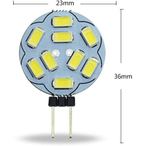 10-Pack G4 1W LED Bulbs, 6-LED 5730 SMD, DC12V - Choice Of Warm White Or Cool White