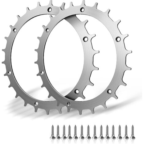 Set of 2 stainless steel spikes for Bosch Indego XS 300 400 M700 lawnmowers, finely deburred with improved traction for robotic lawnmowers, 14 stainless steel screws, 170 mm (1/5)