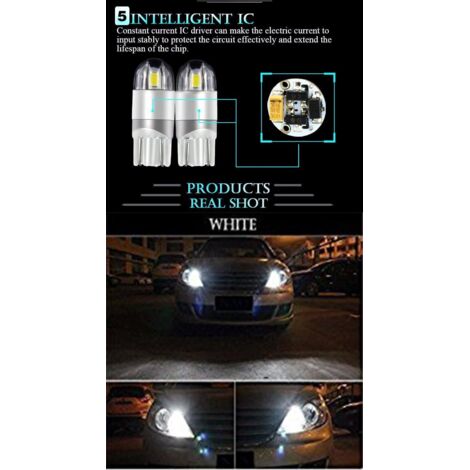 Position Light Bulbs T10 W5w LED Position Light Parking Lights 12v 6000K White 168 194 LED ...