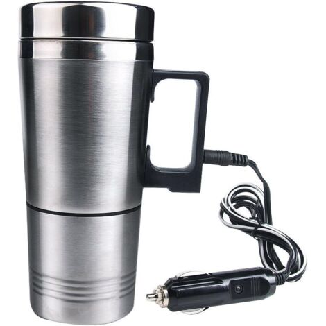Car electric heated insulated bottle, 12V, with stainless steel coffee cup (1/5)