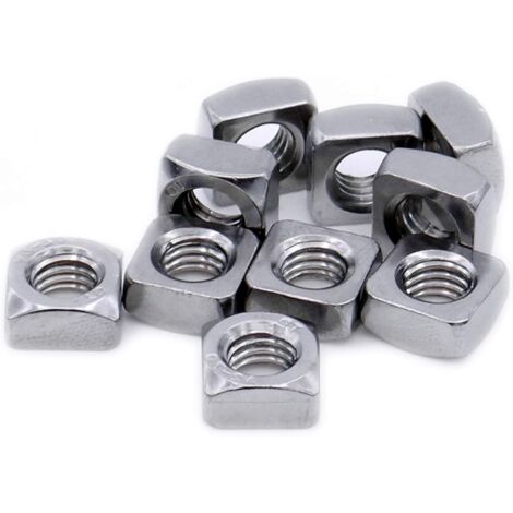 M10 (10 mm) square nut (chamfered) – Stainless steel (A2) (pack of 20) (1/3)