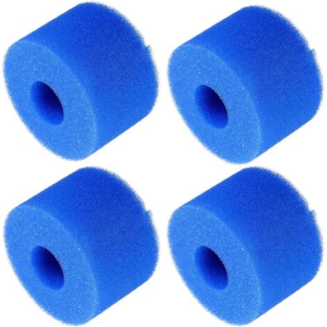 Pool filter sponge for type VI, pool filter sponge foam cartridge, pool and spa cartridge filter replacement, reusable foam filter for type VI pool pump, washable sponge foam cartridge (4 PC)