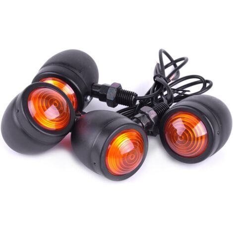 4pcs Motorcycle Indicators Turn Signal Lights 12V Waterproof Universal for Motorcycle Scooter Quad Cruiser Off Road