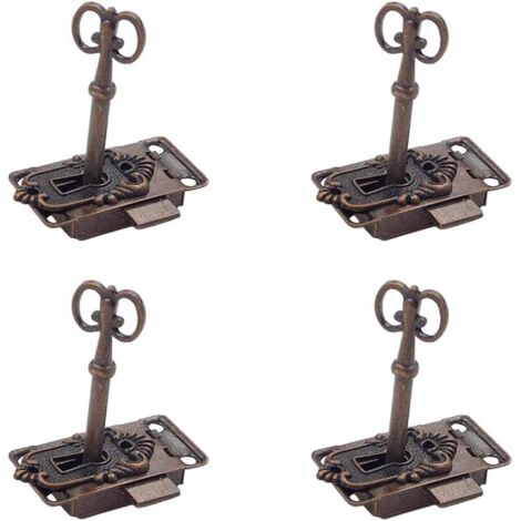 Stück Vintage Schloss Set Antik Möbelschloss Schranktürschloss Antik Vintage Schranktürschloss Antikes Schloss und Schlüssel Dekoratives Möbelschloss Schrankschloss für Schließfächer (1/5)