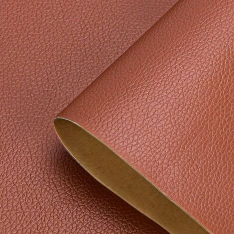 Leather Repair Patch 100x137cm, Self-Adhesive PU Leather Fabric Repair Patches, Sofa Fabric Repair (Light Brown)