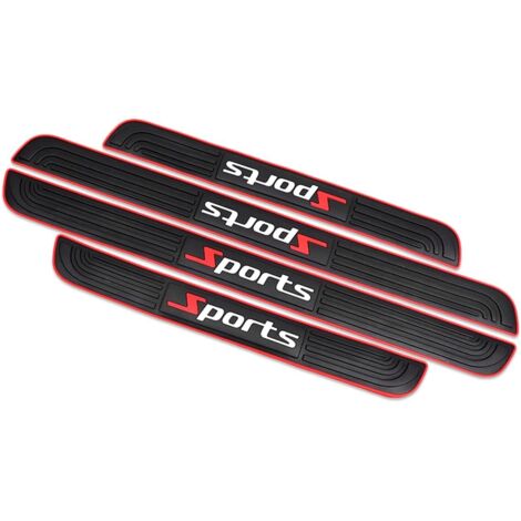Door Sill Stickers, 4pcs Door Sill Protectors, Car Door Sill Bars, Self-Adhesive Sill Protectors, Car Door Sill, Anti-dirt Protective Strips, Soft PVC Rubber (1/5)