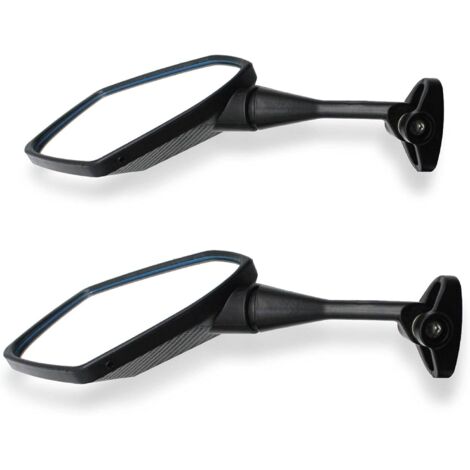 Motorcycle Rearview Mirror, Retro Motorcycle Mirrors, 2 ABS Motorcycle Mirrors, 360 Degree Rotating Diamond Pentagon Mirror with Screws (1/5)