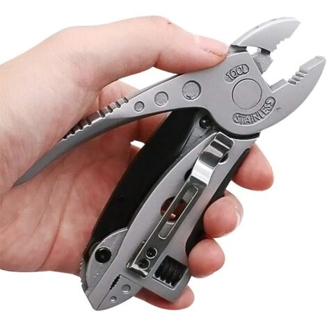 Multifunctional adjustable screwdriver, wrench pliers, pocket multifunctional tool, outdoor camping