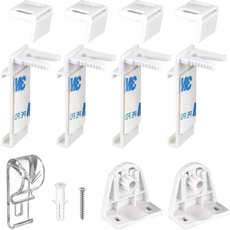 Clamping bracket for double roller blinds, roller blind clamping bracket, no drilling required, replacement accessories, clamping bracket for PVC, wooden, and casement windows
