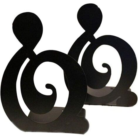 Pair of creative, music-themed bookends made of sturdy metal for children and music lovers - Home or office decoration (1/5)