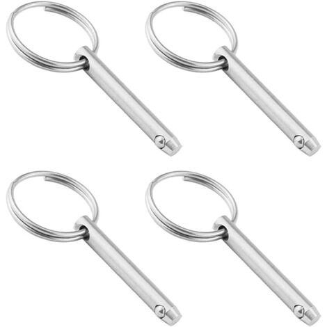 4 Pcs Quick Release Ball Pins, 316 Stainless Steel, 6.3mm Diameter Quick Release Pins with Spring Ball End