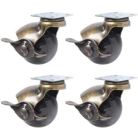 4pcs Furniture Leg Casters (1.5inch (40mm) - with brake)