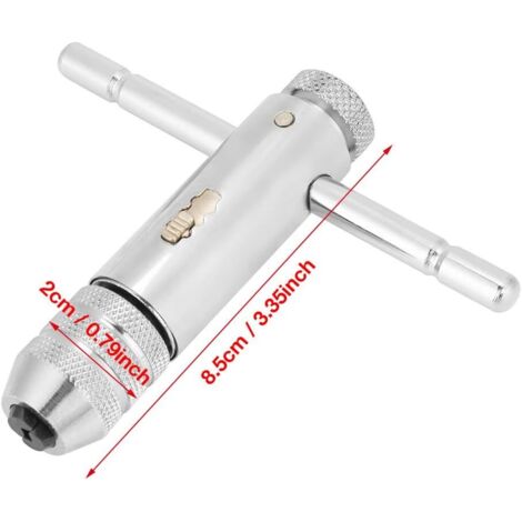 M3-M8 Ratchet Tap and Die Set with Adjustable T-Handle for Taps and ...