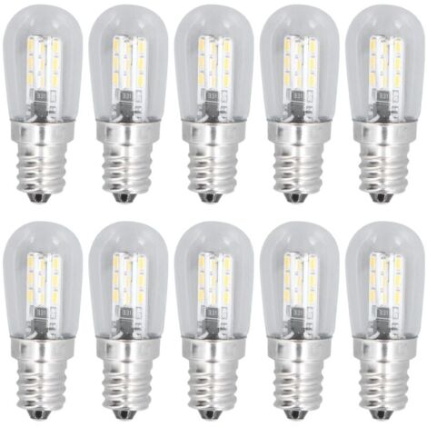 10 LED E12 glass bulbs, small ceiling light bulbs, 500LM, wall light bulbs for bedroom or office, 220V
