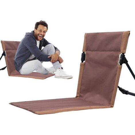 Folding beach chair, outdoor folding beach chair, travel chair, beach lounge chair backrest with support cushion, suitable for camping
