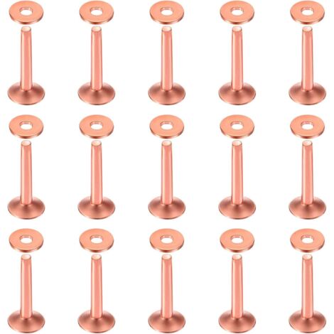 Pack of 50 copper rivets and burrs measuring 10 × 3.3 × 19 mm for belts, wallets, necklaces, leather goods, and crafts. (1/5)
