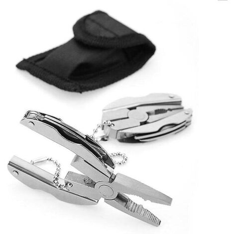 Mini multi-functional portable foldable pocket clip/keychain for hiking and camping