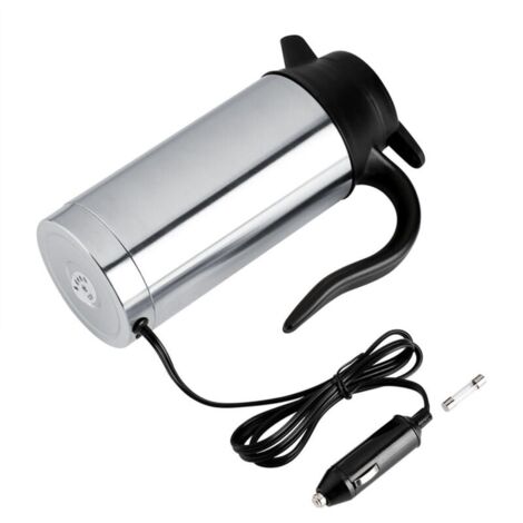 Stainless steel electric car kettle, heated mug, coffee mug, travel water bottle, 12V, 750ml