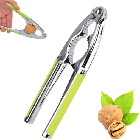 2 Pcs Nutcracker, Hazelnut Cracker, Nutcracker with Non-Slip Handle, Walnut Opener Tool, Metal Nutcracker, Manual Nutcracker Pliers, for Walnuts, Walnuts, Brazil Nuts or Other Nuts (1/5)