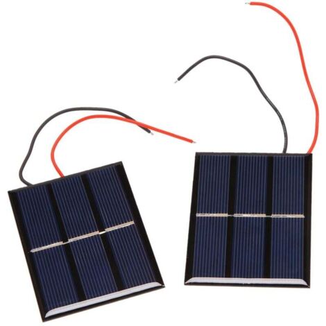 Produktbild von 2 Stück 1,5V 400mA Micro-Mini Solarzelle 80x60mm – Vorgelötet, 0,65W – Für DIY-Projekte, Spielzeug, Kleine Ladegeräte