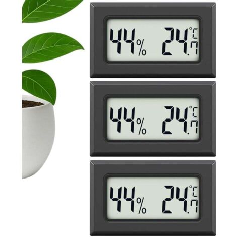 Produktbild von 12er-Set Digitales Temperatur- & Feuchtigkeitsmessgerät – Mini, LCD, Für Innenraum, Gewächshaus & Keller
