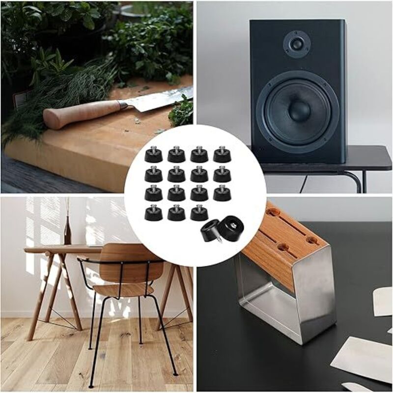 30Pcs Carrées En Caoutchouc Pieds, Antipatinage Pieds En