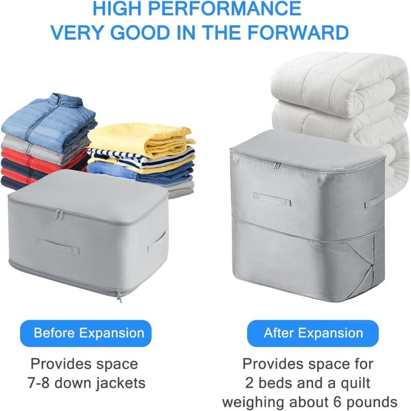 MEDIRAHA Lot De 7 Sacs Sous Vide Peu Encombrants Pour Vêtements (1 Cube