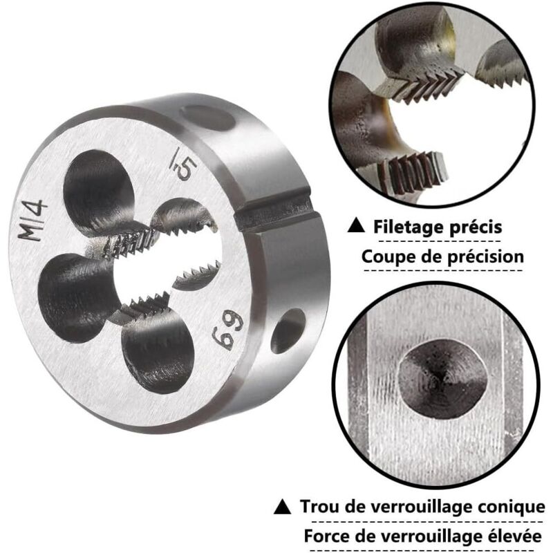 M10X1.0 Tarauds et filières pré-taraud et filière M10 x 1,0 mm 2 pièces -LIAIKI